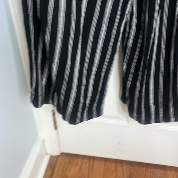 Gap Black Striped Jumpsuit Sleeveless Small Tall Drawstring Waist Viscose - Picture 4 of 15